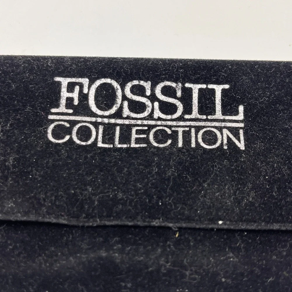Fossil Collection Linuso‎ Black Velvet Pouch Watch Case Holder
